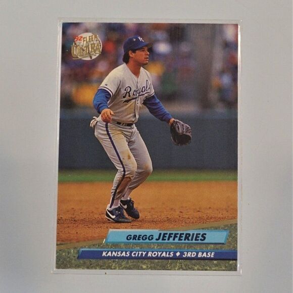 1992 Ultra Gregg Jefferies 3rd Base Kansas City Royals #372 - Picture 1 of 2